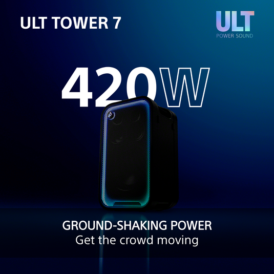 Sony ULT TOWER 7 Wireless Bluetooth Party Speaker, Black