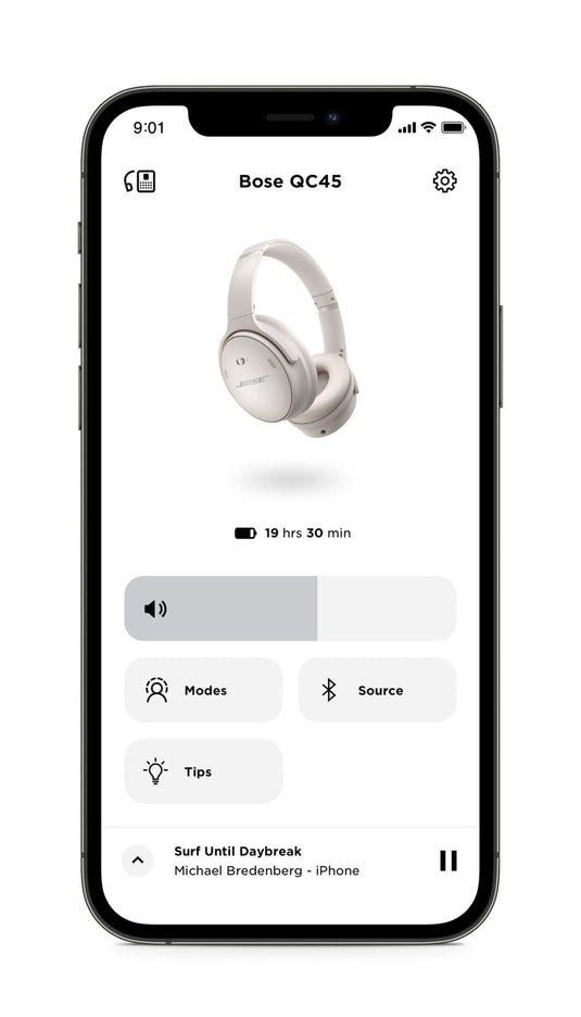 Bose QuietComfort 45 Wireless Headphones, White Smoke