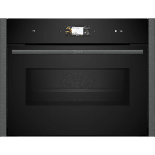 Neff N90, Built-in compact oven with microwave function, 60 x 45 cm, Graphite-Grey