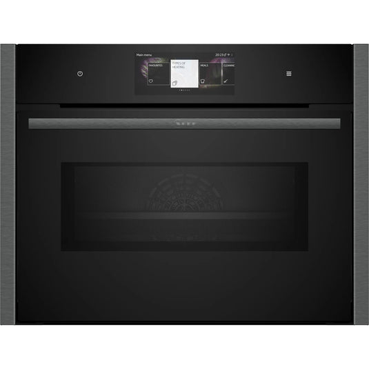 Neff N90, Built-in compact oven with microwave function, 60 x 45 cm, Graphite-Grey