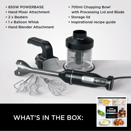 Ninja CI100UK Foodi 3-in-1 Hand Blender, Mixer & Chopper