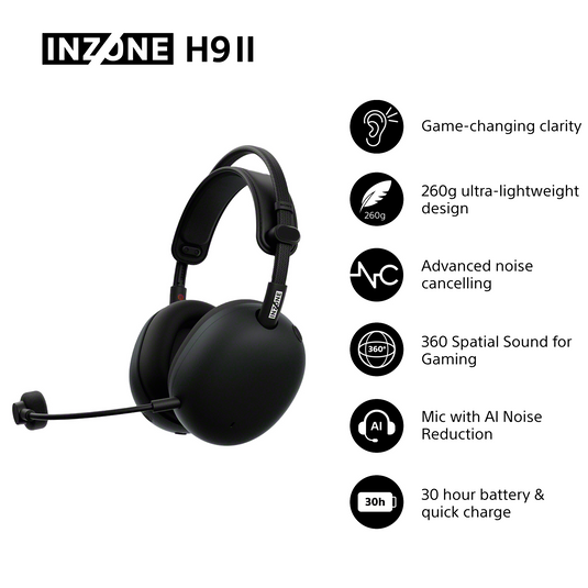 Sony WH-G910N INZONE H9 II Headset, Black