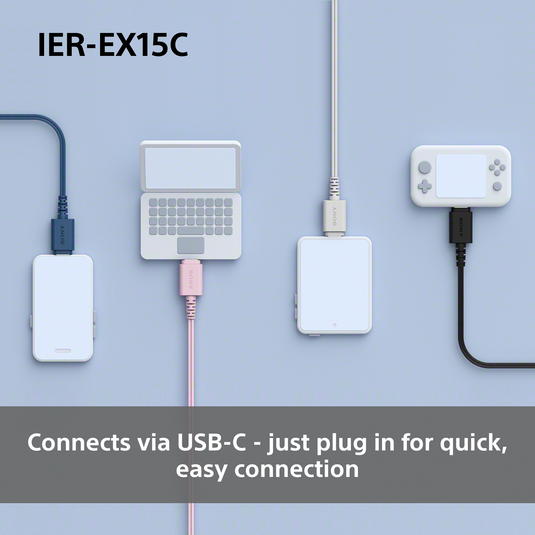 Sony IEREX15C USB-C Wired In-Ear Headphones, White