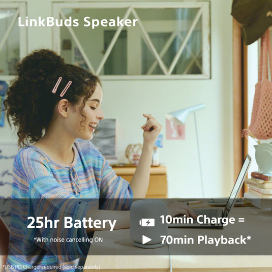 Sony SRS-LS1 LinkBuds Wireless Portable Speaker, Black