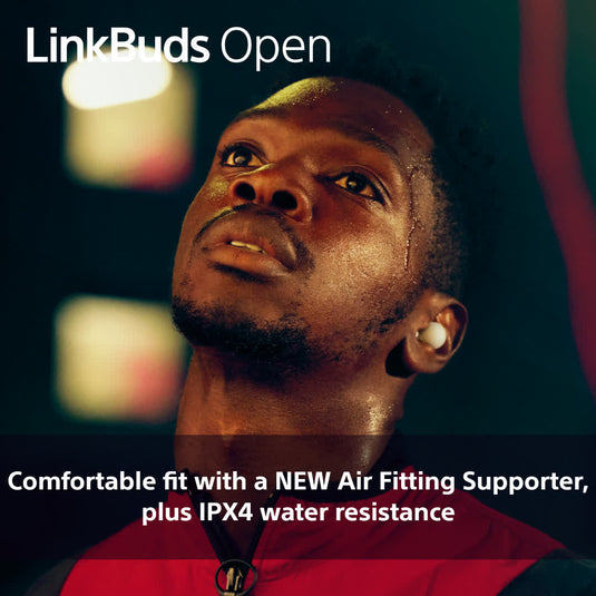 Sony WF-LS910 LinkBuds Fit Wireless Noise Canceling Headphones, White