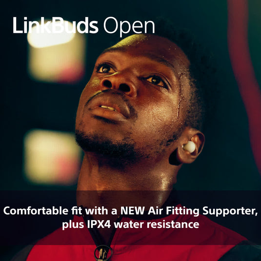 Sony WL-F910 LinkBuds Open Wireless Earbuds with Ring Driver, White