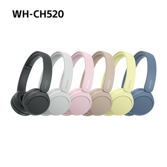 Sony WH-CH520 Wireless Headphones, Yellow