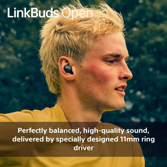 Sony WL-F910 LinkBuds Open Wireless Earbuds with Ring Driver, White