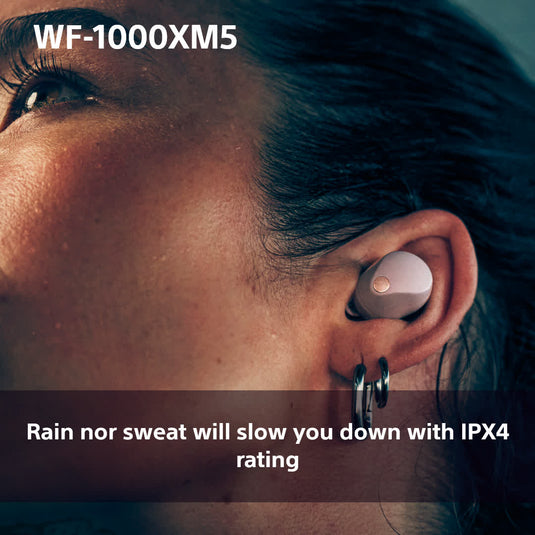 Sony WF-1000XM5 Wireless Noise Cancelling In-Ear Headphones, Smoky Pink