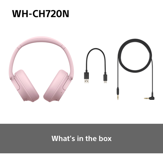 Sony WH-CH720N Wireless Noise Cancelling Headphones, Pink