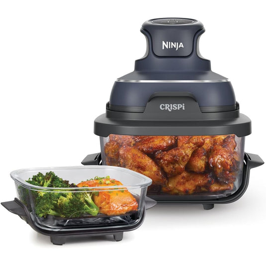Ninja FN101UKGY CRISPi 4-in-1 Portable Glass Airy Fryer, Cyber Space Blue