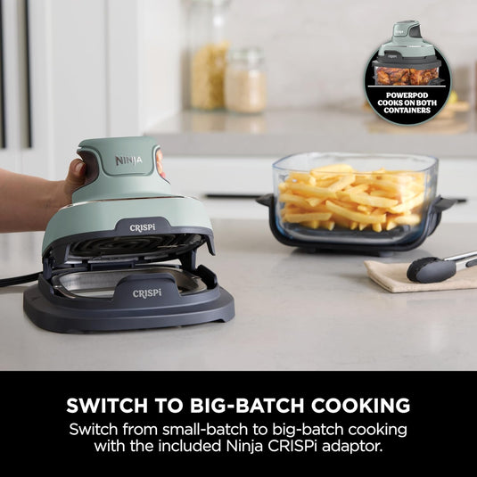 Ninja FN101UKSG CRISPi 4-in-1 Portable Glass Airy Fryer, Sage