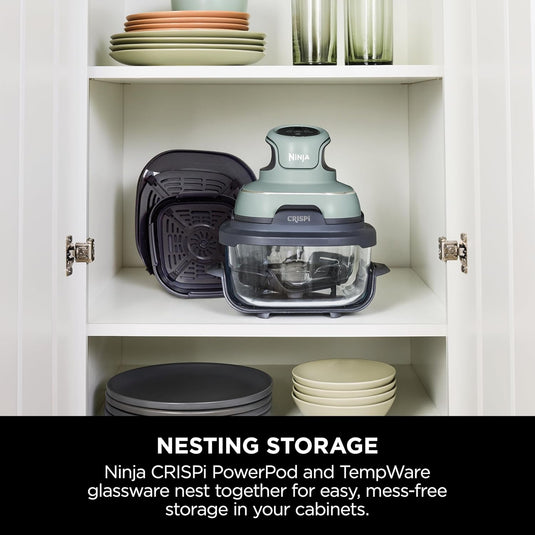 Ninja FN101UKSG CRISPi 4-in-1 Portable Glass Airy Fryer, Sage