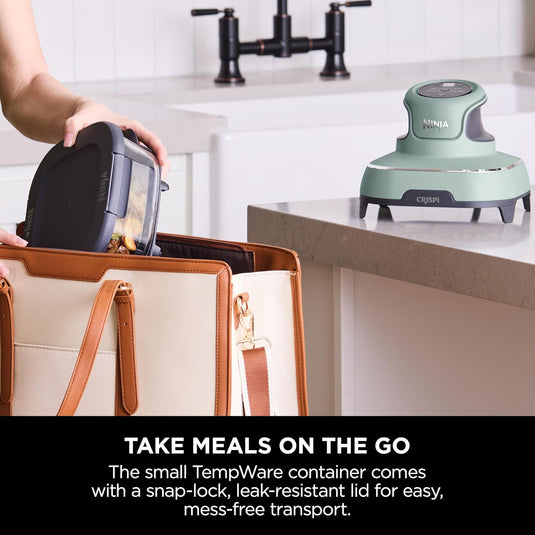 Ninja FN101UKSG CRISPi 4-in-1 Portable Glass Airy Fryer, Sage