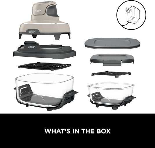 Ninja FN101UKST CRISPi 4-in-1 Portable Glass Airy Fryer, Stone