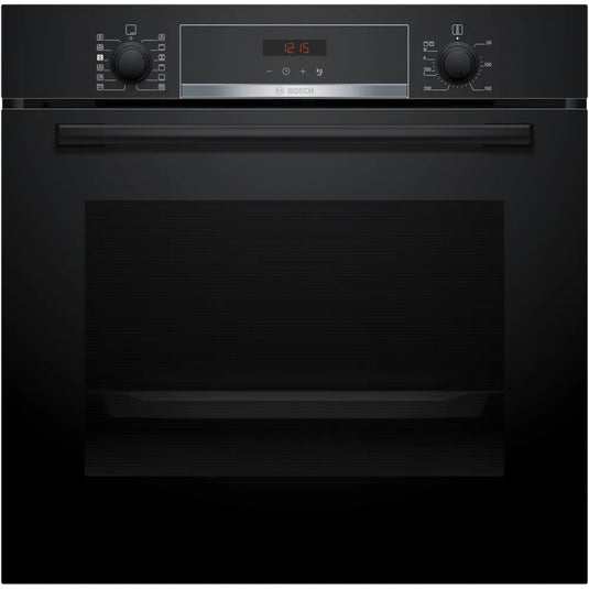 Bosch Series 4, Built-in oven with added steam function, 60 x 60 cm, Black