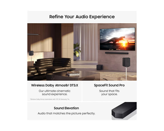 Samsung HW-Q990H 11.1.4ch Q-Series Soundbar with Subwoofer & Rear Speaker - Titan Black