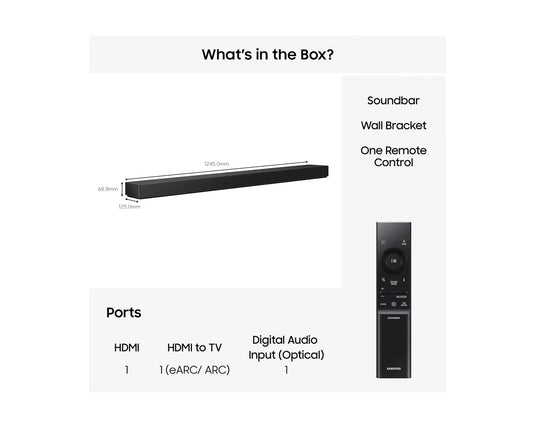Samsung HW-QS90H Bluetooth Wi-Fi All-in-One Soundbar with Dolby Atmos & DTS:X- Graphite Black
