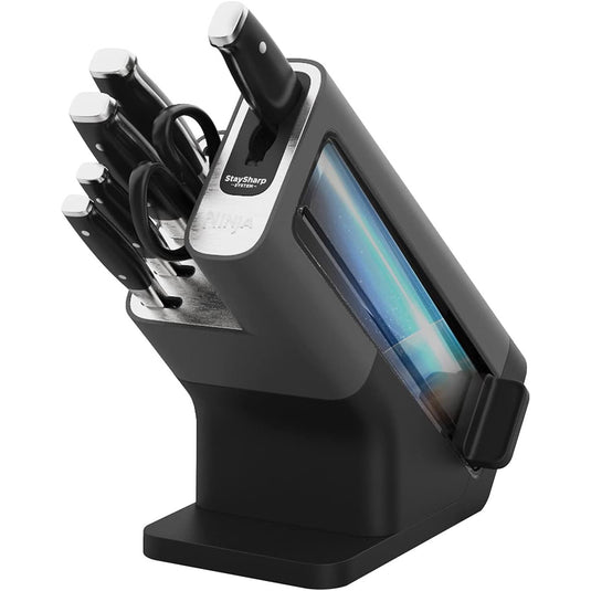Ninja K32006UK Foodi StaySharp Knife Block with Integrated Sharpener 6-Piece Set