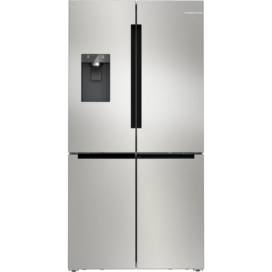 Bosch Series 6, French door bottom freezer, multi door, 183 x 90.5 cm, Brushed steel