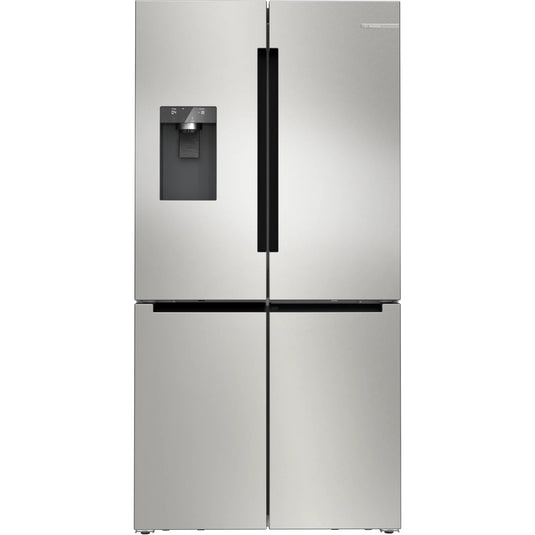 Bosch Series 6, French door bottom freezer, multi door, 183 x 90.5 cm, Brushed steel