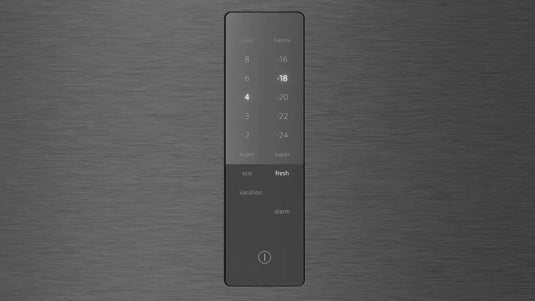 Siemens iQ500, Free-standing fridge-freezer, 203 x 60 cm, Brushed black steel