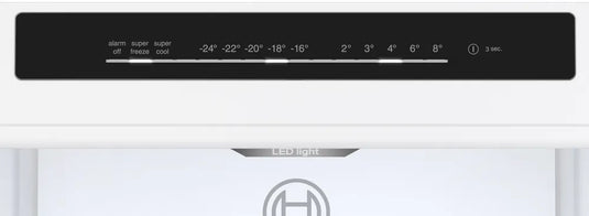 Bosch Series 4, Free-standing fridge-freezer with freezer at bottom, 186 x 60 cm, White