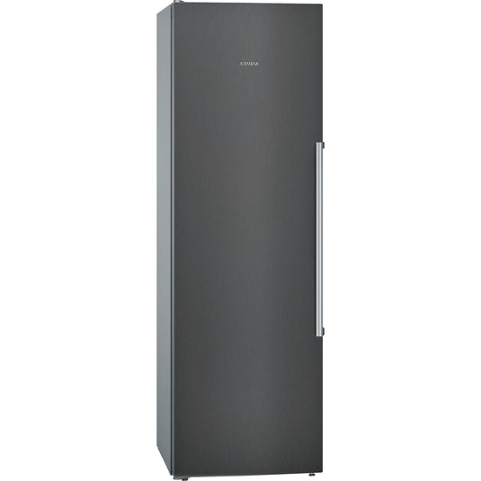 Siemens iQ500, Free-standing fridge, 186 x 60 cm, Brushed black steel