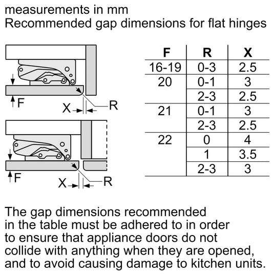 Bosch Series 4, Built-under fridge, 82 x 60 cm, flat hinge