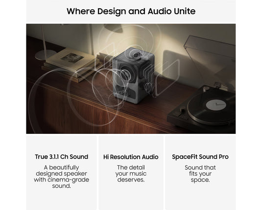 Samsung HW-LS70H Multi-Directional Music Studio 7 WiFi-Bluetooth Wireless Speaker - Black