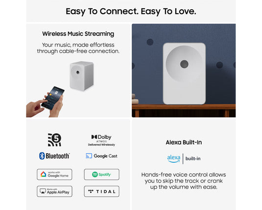 Samsung HW-LS71H Multi-Directional Music Studio 7 WiFi-Bluetooth Wireless Speaker - White