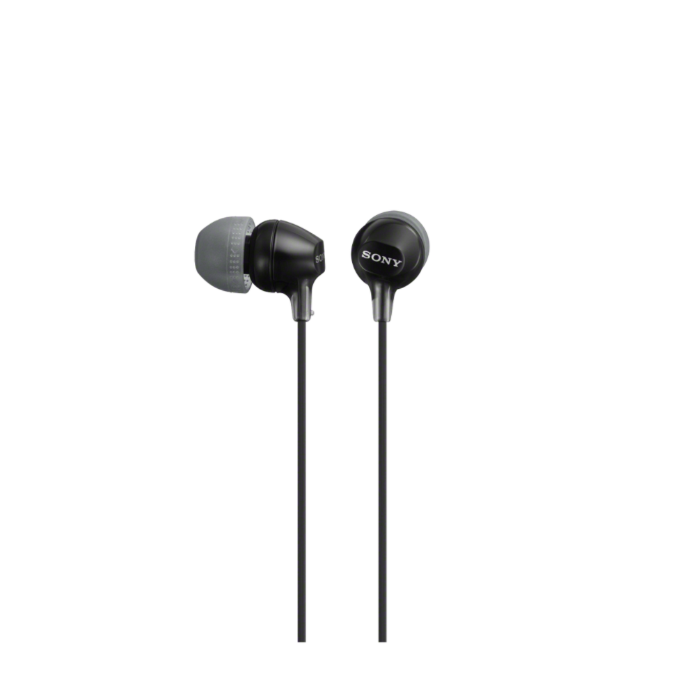 Sony MDR-EX15AP In-Ear Headphone with Smartphone Mic Control, Black