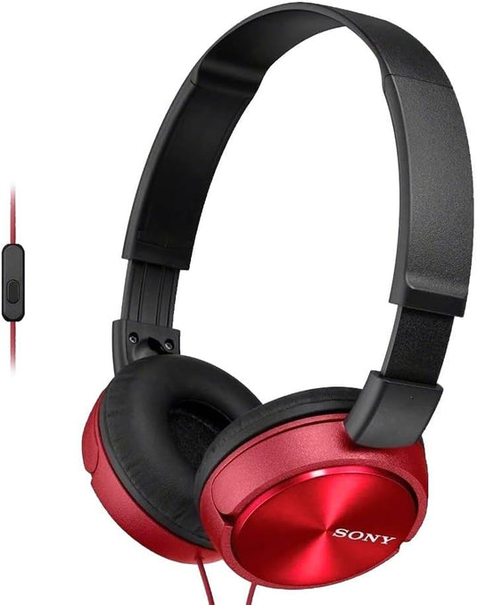Sony MDR-ZX310AP Headphone with Smartphone Mic & Control, Red