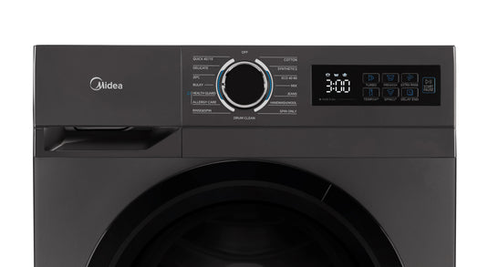 Midea MF110W100BA10TU 10kg 1400 Spin Washing Machine - Graphite