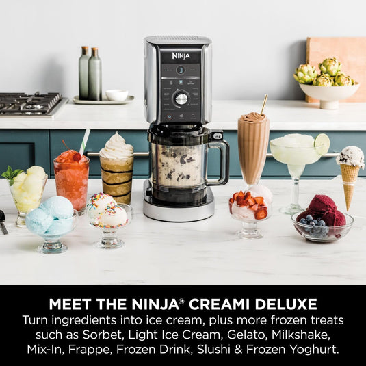 Ninja NC501UK CREAMi Deluxe 10-in-1 Ice Cream and Frozen Drink Maker