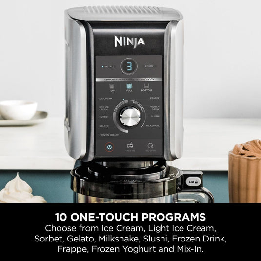 Ninja NC501UK CREAMi Deluxe 10-in-1 Ice Cream and Frozen Drink Maker