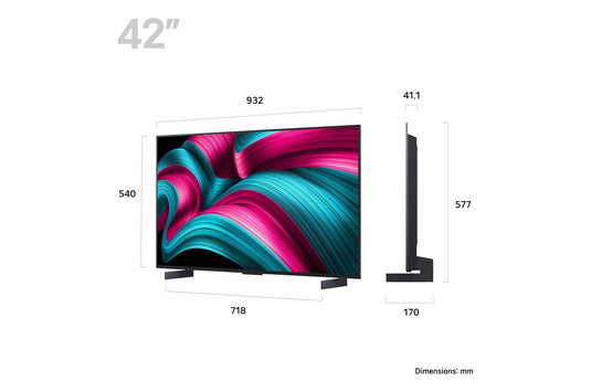 LG OLED42C55LA 42" OLED evo AI C5 4K Smart TV