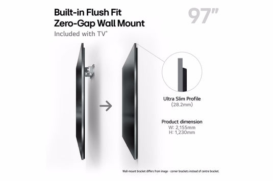 LG OLED97G54LW 97" OLED evo AI G5 4K Smart TV - Wall mount version