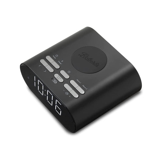 OPEN-BOX RENEWED - Roberts Ortus Charge FM Alarm Clock Radio with Wireless Phone Charger, Black