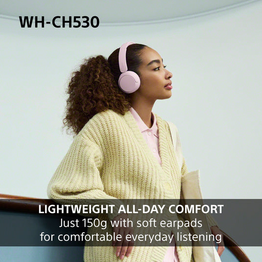 Sony WH-CH530 Wireless Bluetooth Headphones, White