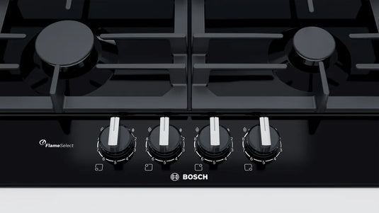 Bosch Series 6, Gas hob, 60 cm, Black