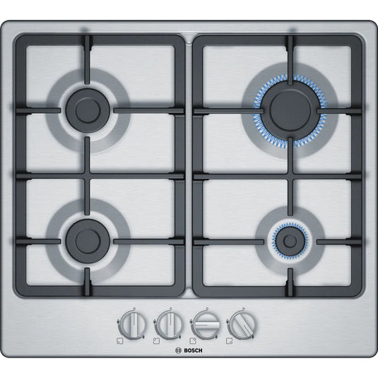 Bosch Series 4, Gas hob, 60 cm, Stainless steel