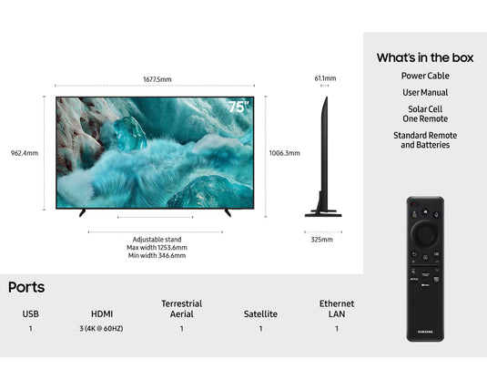 Samsung QE75Q7F2A 75" QLED Q7F2A HDR 4K Ultra HD Smart AI TV