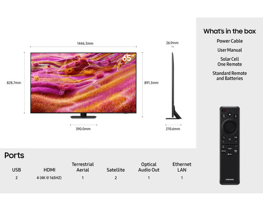 Samsung QE65QN93F 65" Neo QLED QN93F Mini LED HDR 4K Ultra HD Smart AI TV