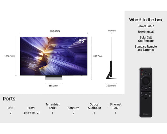 Samsung QE83S90F 83" OLED S90F HDR 4K Ultra HD Smart AI TV