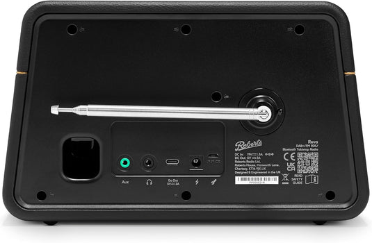 Roberts Reva DAB+/FM Table-top Radio with Bluetooth, Black