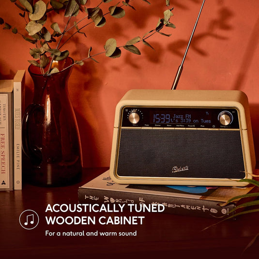 Roberts Reva DAB+/FM Table-top Radio with Bluetooth, Pastel Cream