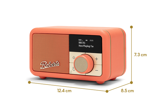 Roberts Revival Petite 2 DAB / DAB+ / FM RDS digital radio, Pop Orange