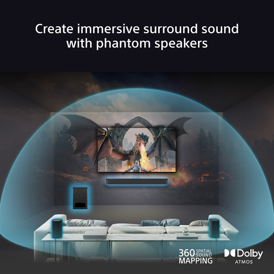 Sony SA-RS8 BRAVIA Theatre Rear 8 Wireless Rear Speakers for HTA9000, HTA8000 & HTA3000