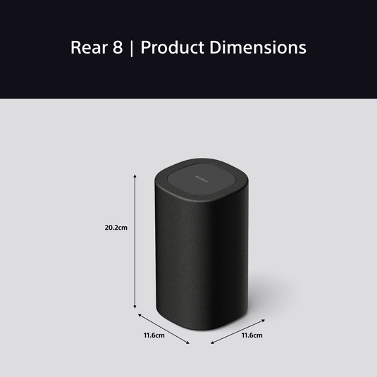 Sony SA-RS8 BRAVIA Theatre Rear 8 Wireless Rear Speakers for HTA9000, HTA8000 & HTA3000